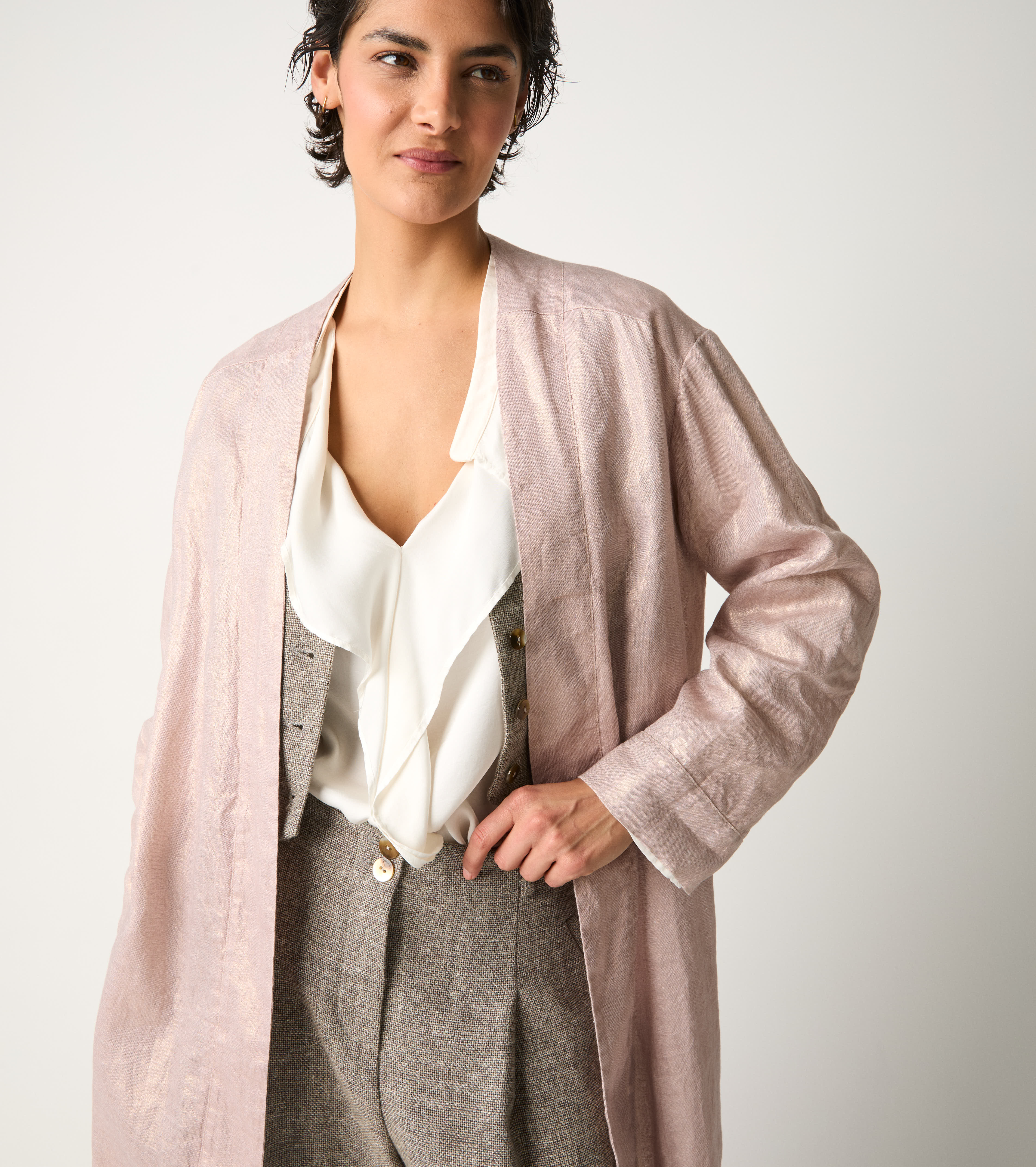 Giacca kimono con maniche lunghe ombra