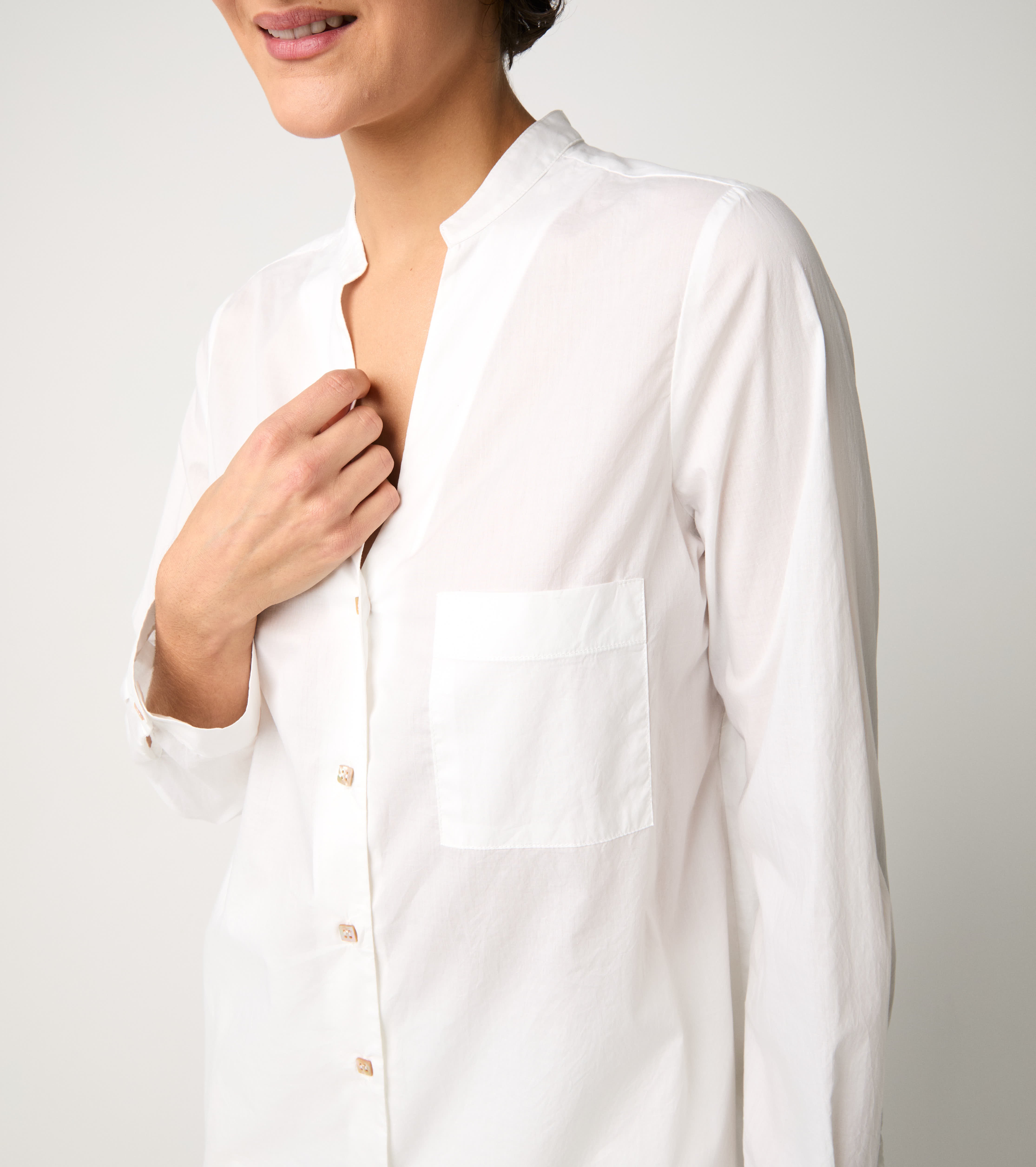 Camicia con taschino bianco