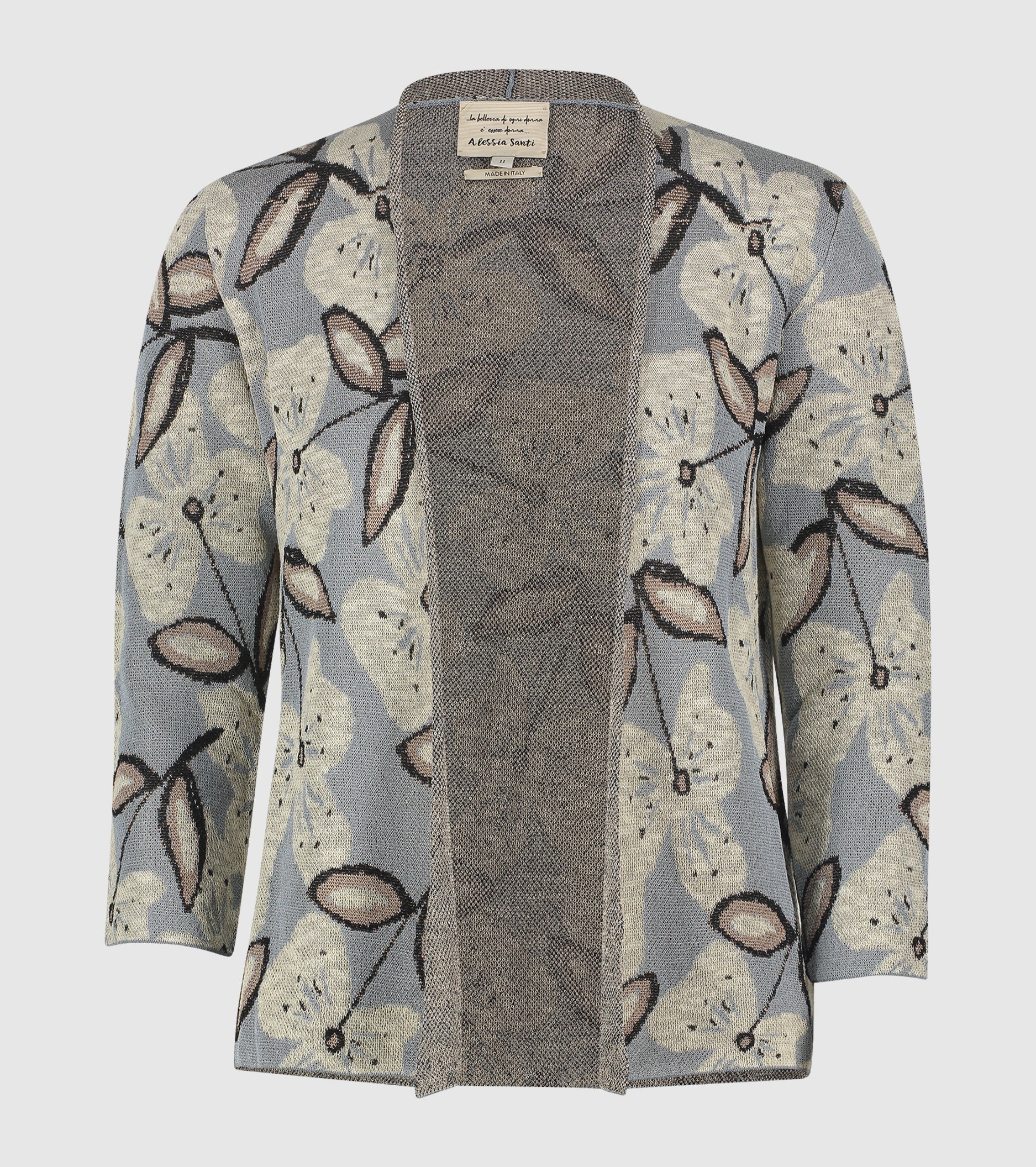 Cardigan jacquard con scollo a V selce