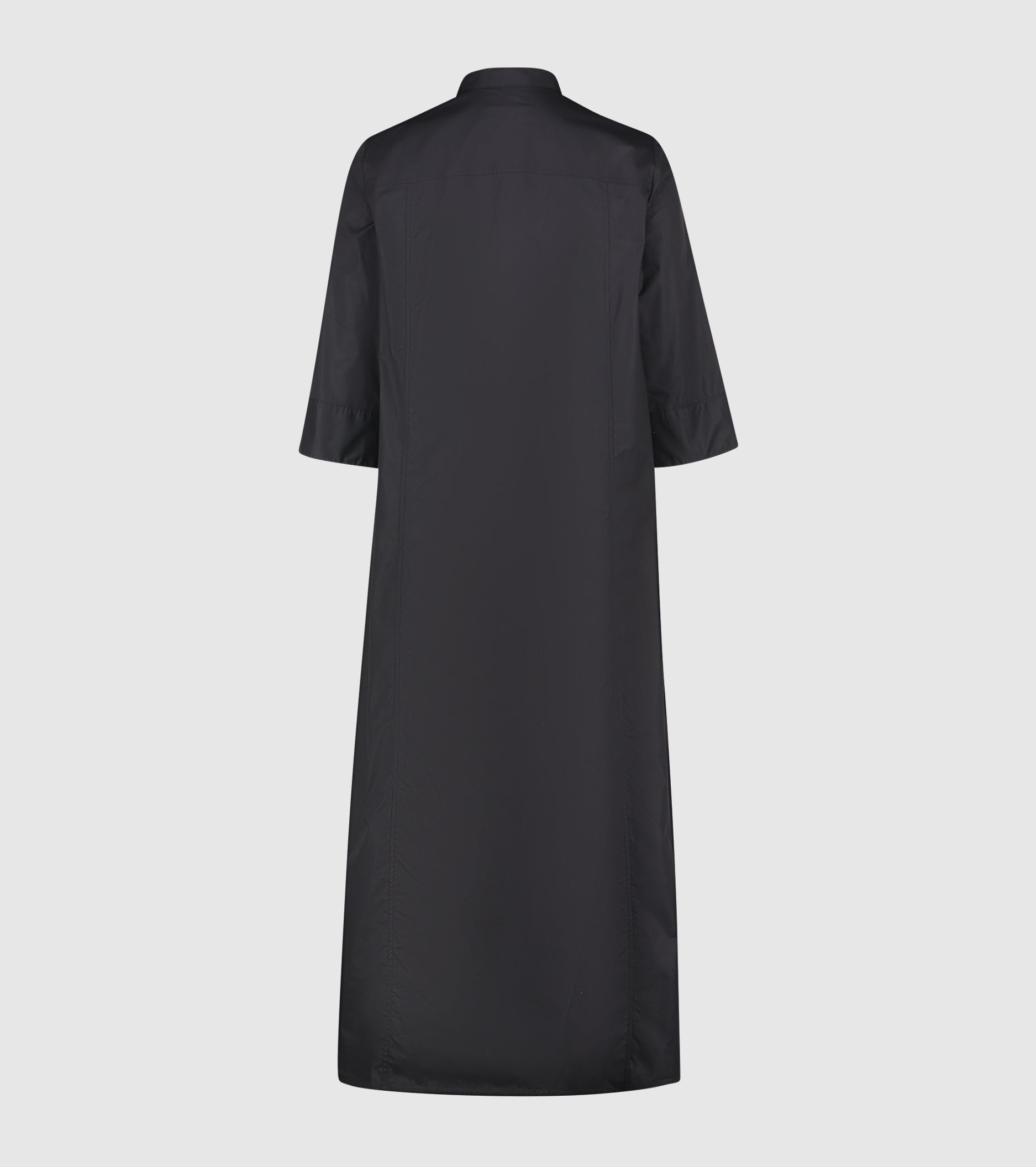 Abito in cotone con scollo a V nero