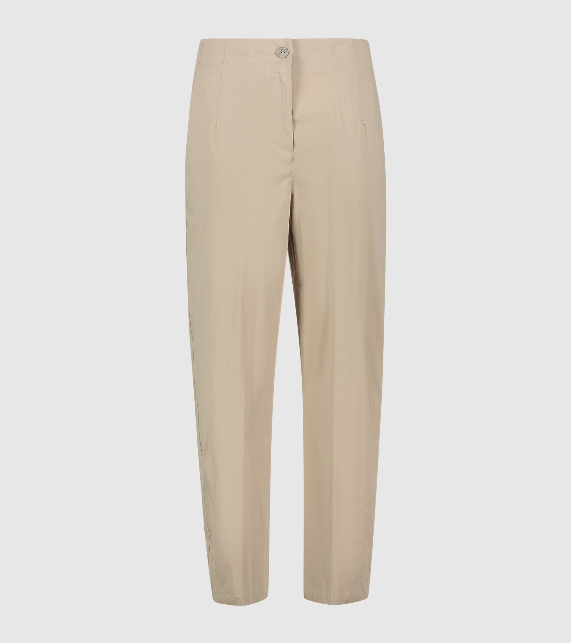 Pantaloni cropped in cotone stretch gres