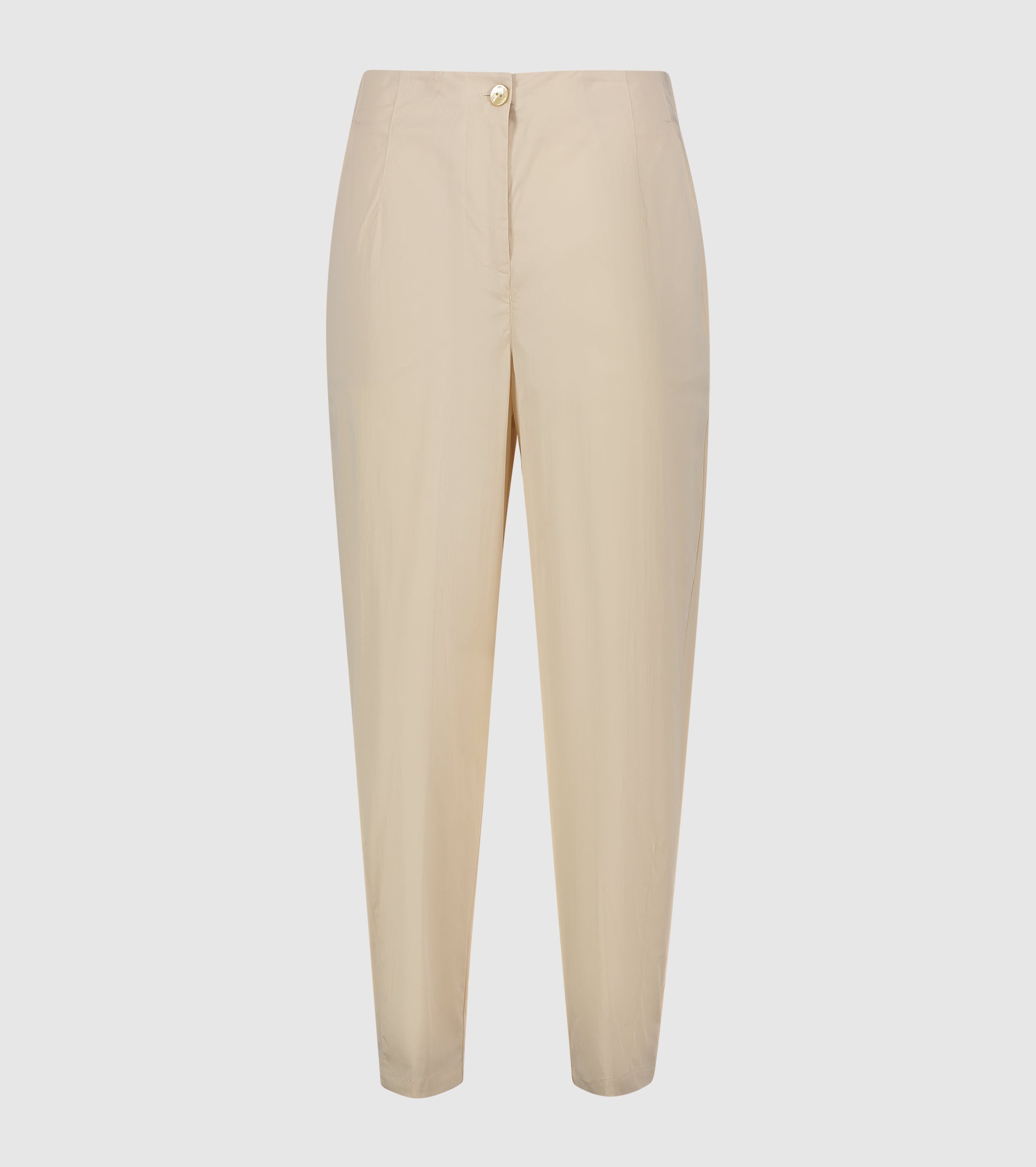 Pantaloni cropped in cotone stretch wine