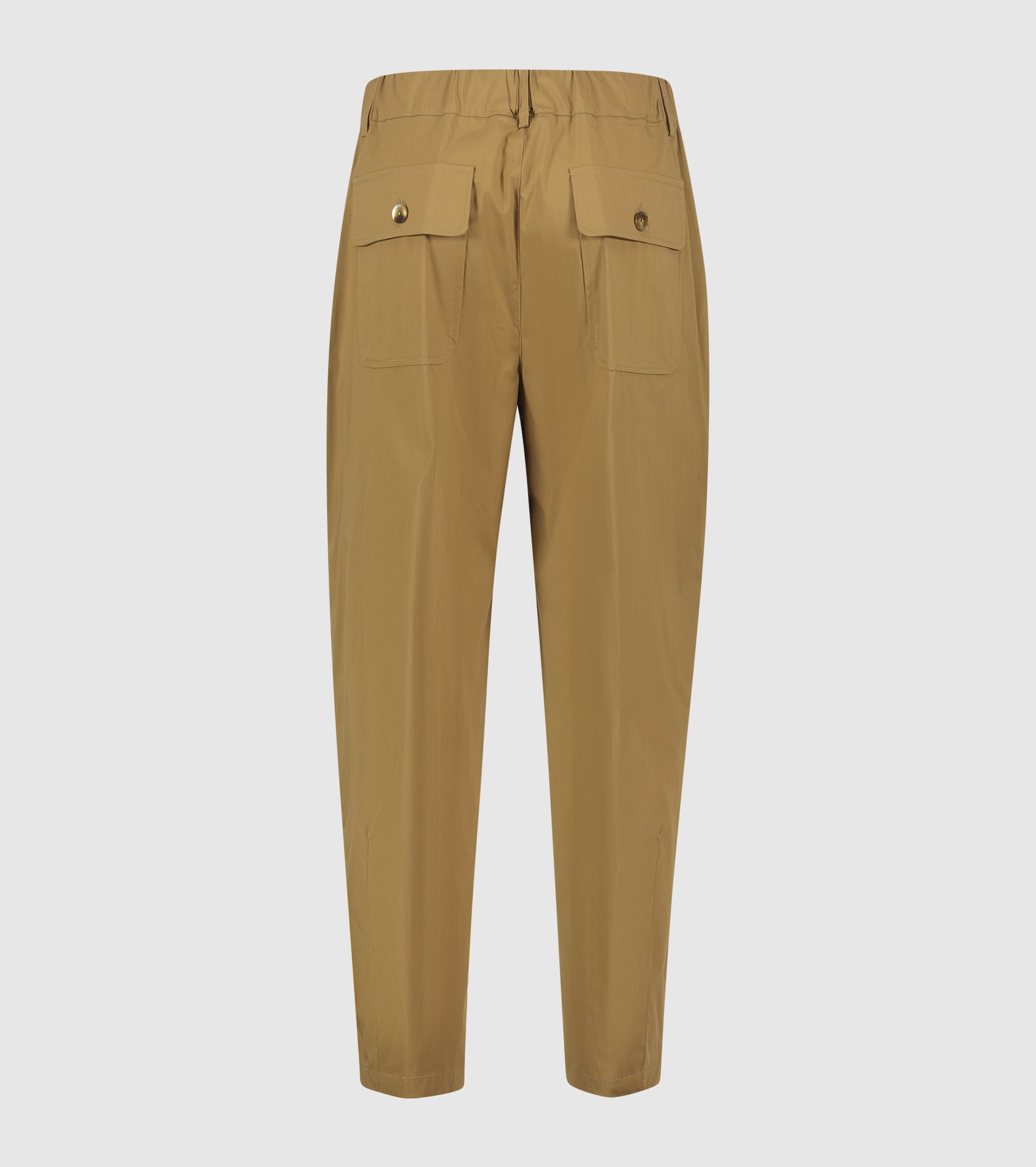 Stretch cotton ermine cropped trousers