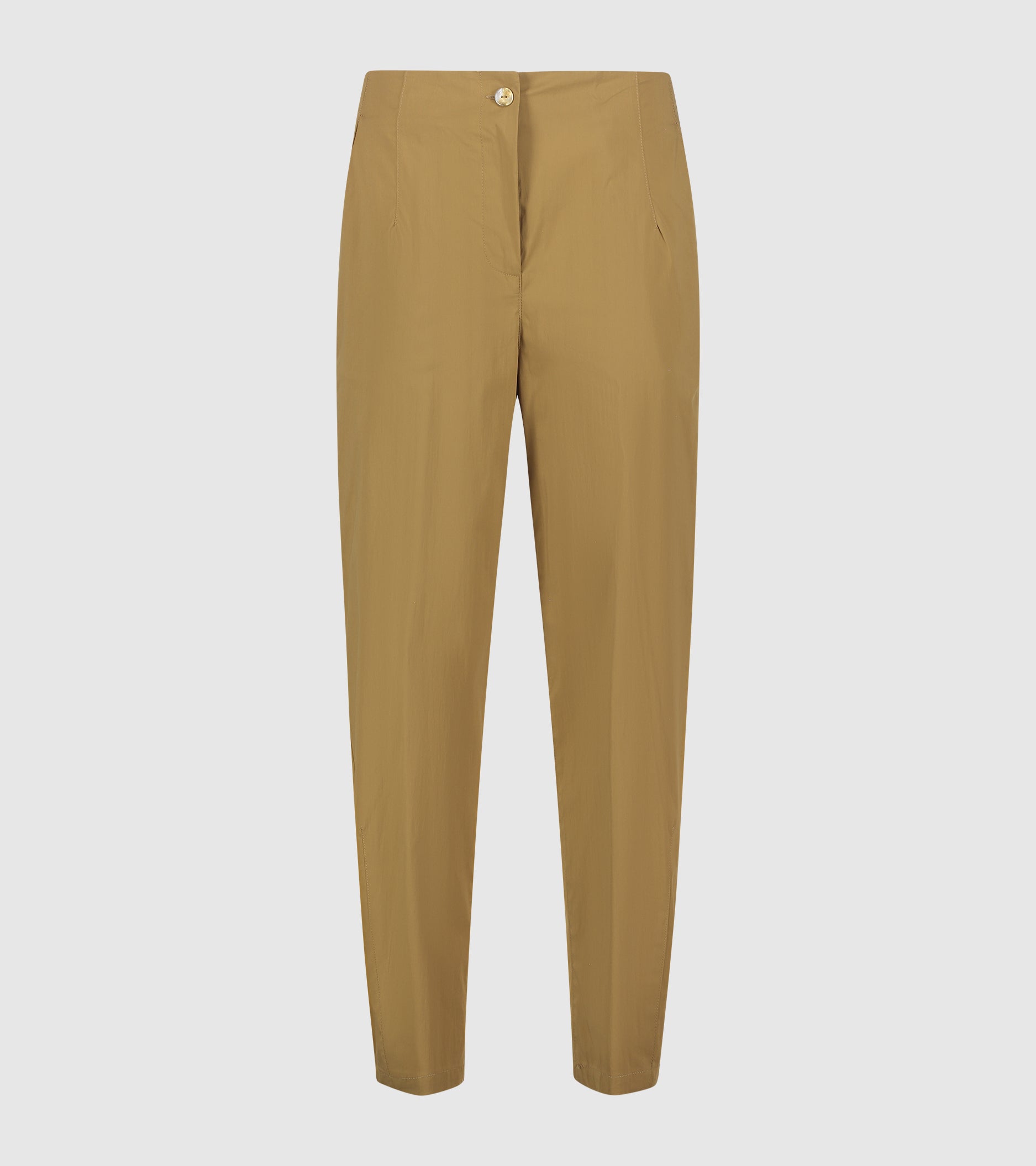 Pantaloni cropped in cotone stretch ermellino
