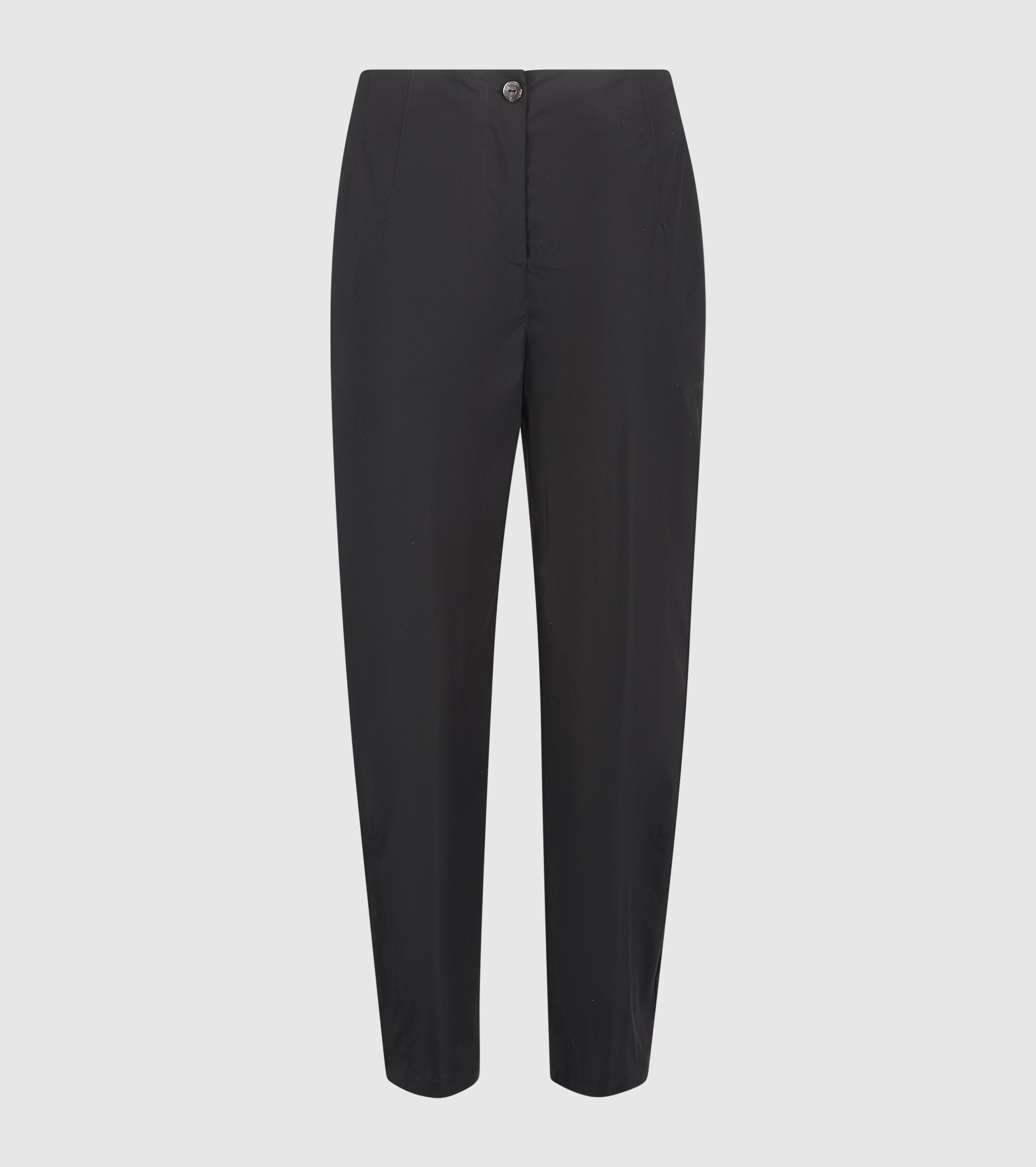 Pantaloni cropped in cotone stretch nero