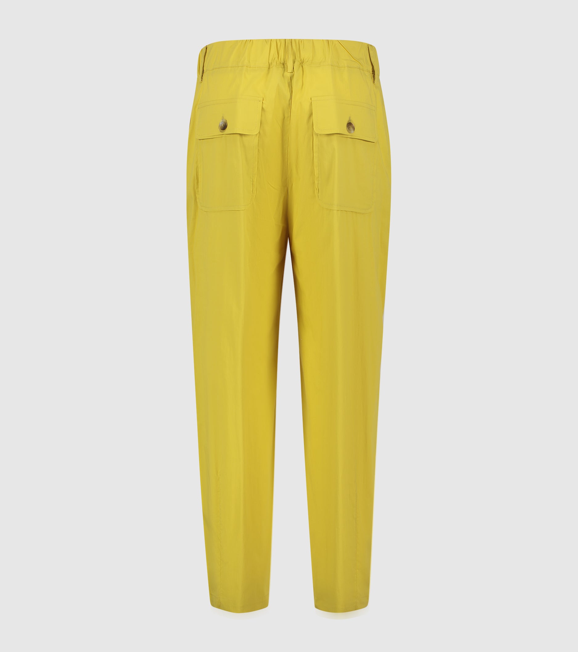 Pantaloni cropped in cotone stretch olio