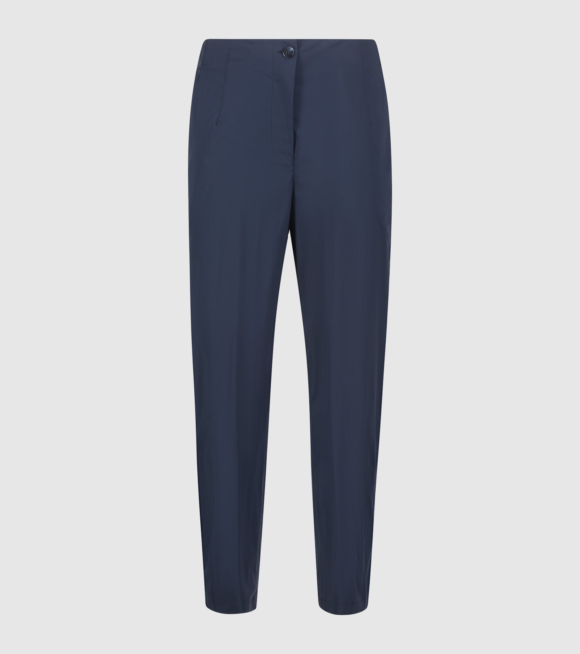 Pantaloni cropped in cotone stretch blu