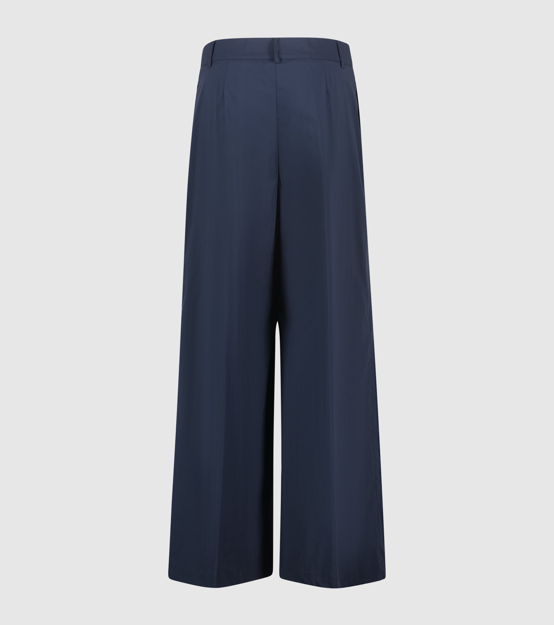 Blue stretch cotton flare trousers