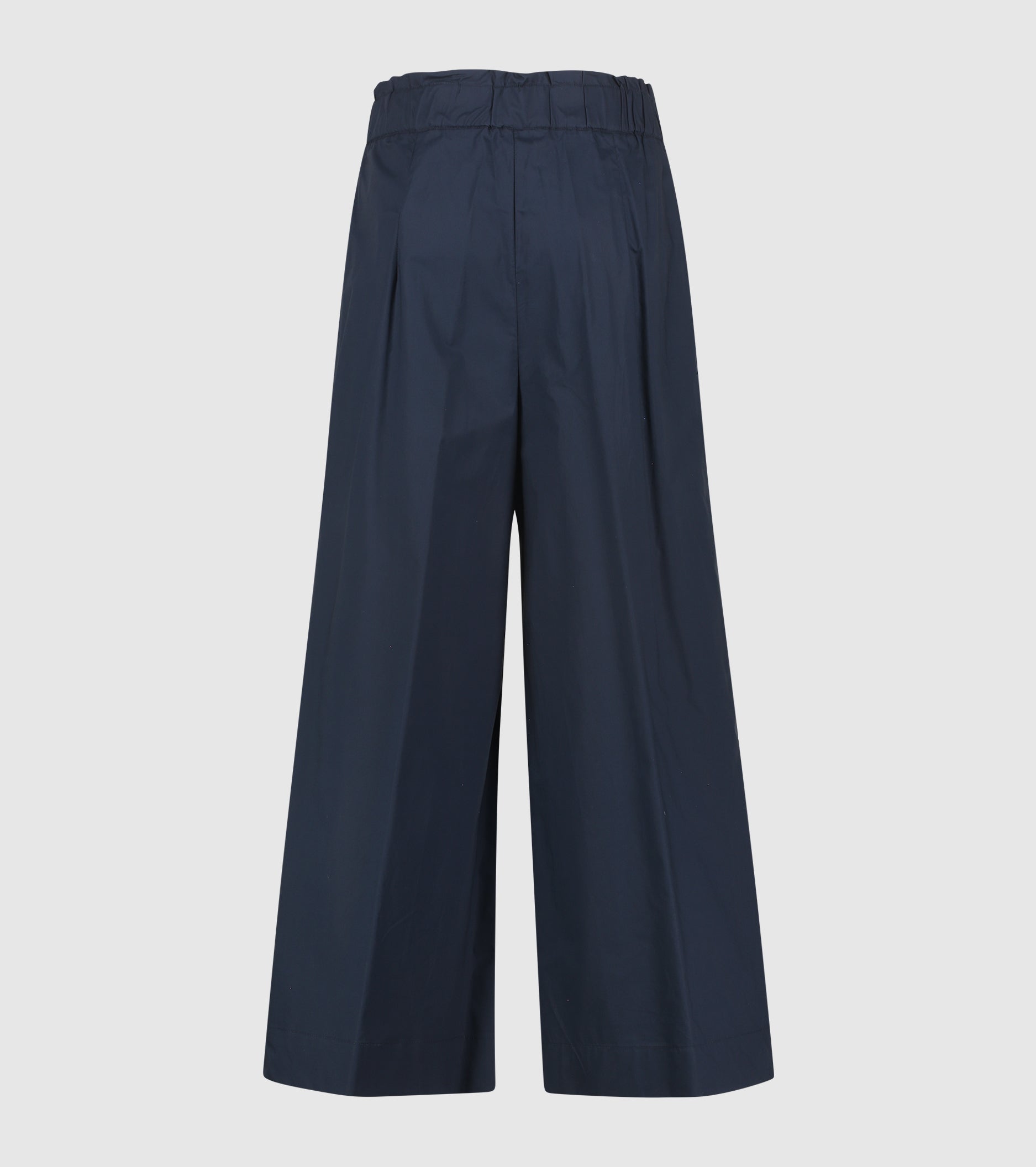 Pantaloni cropped in cotone blu