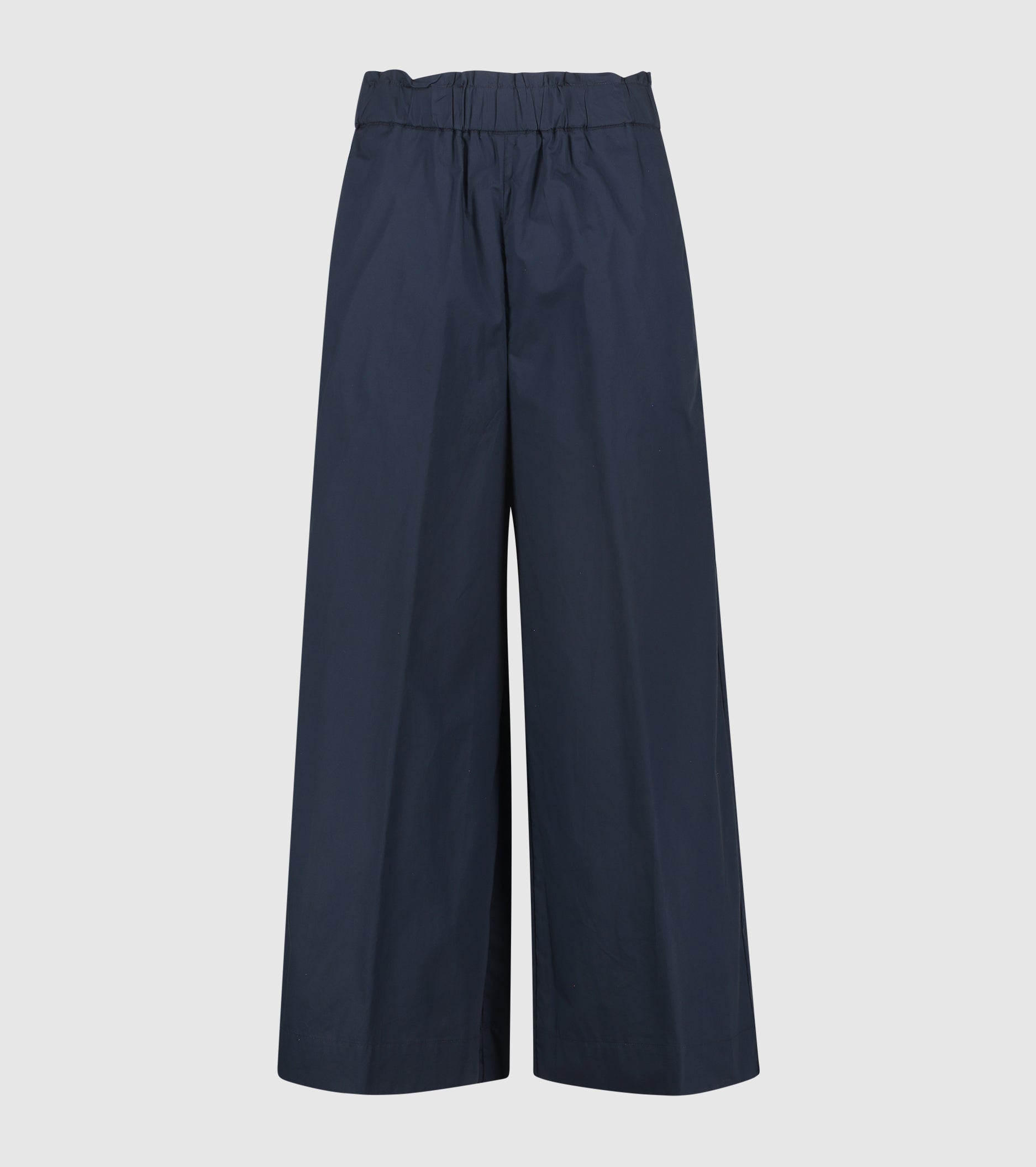 Pantaloni cropped in cotone blu