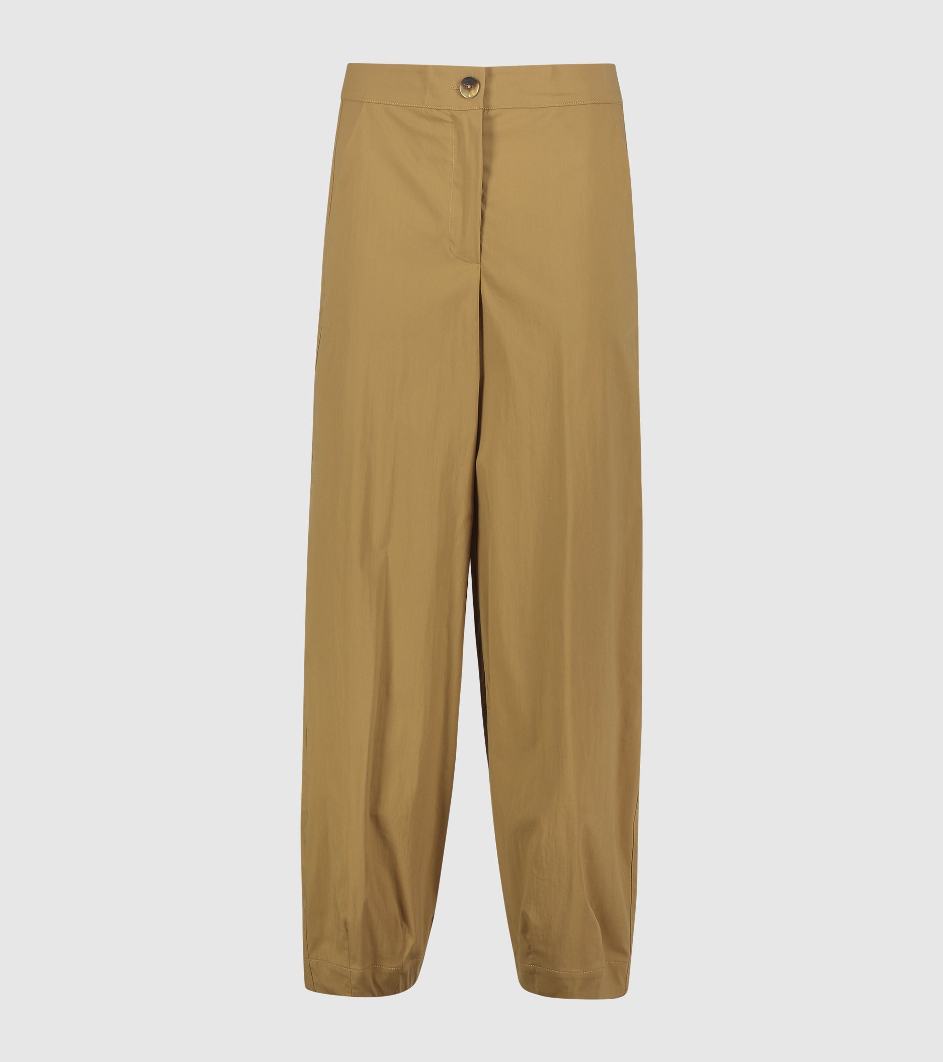 Stretch cotton ermine cropped trousers