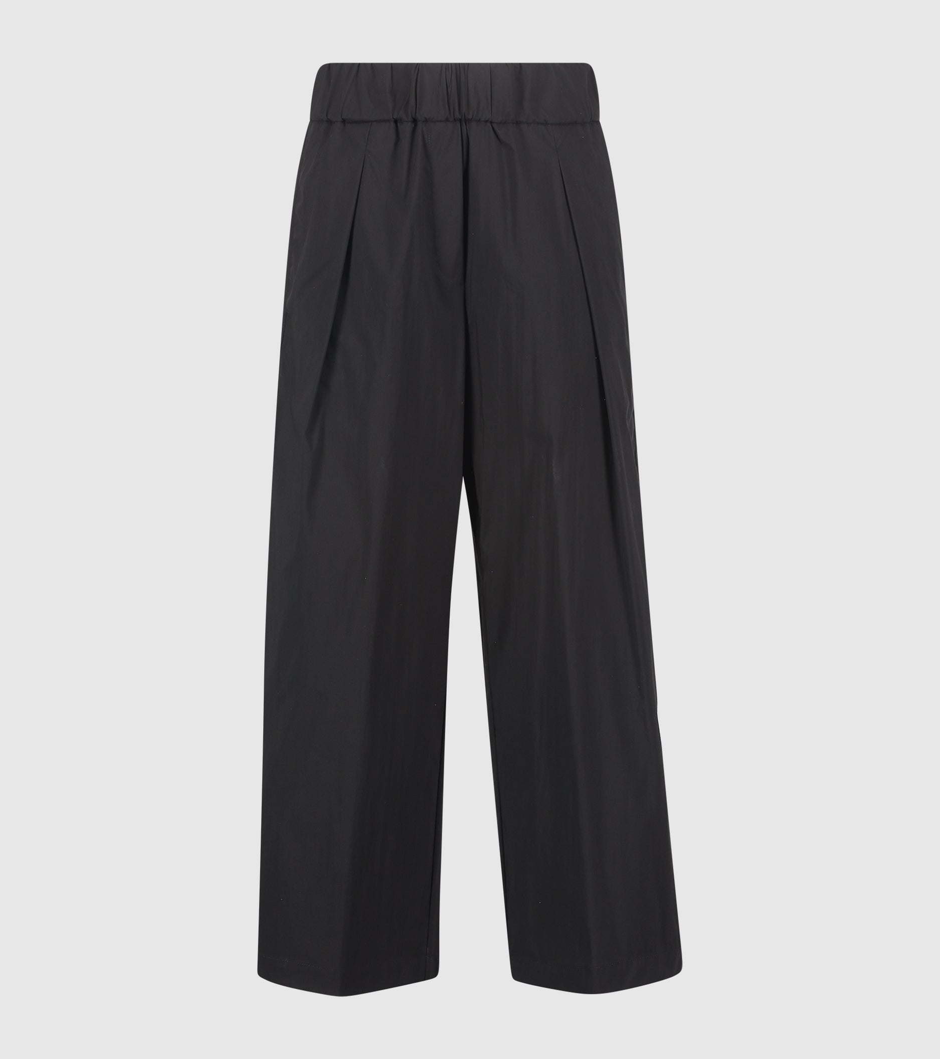 Pantaloni cropped con pinces nero