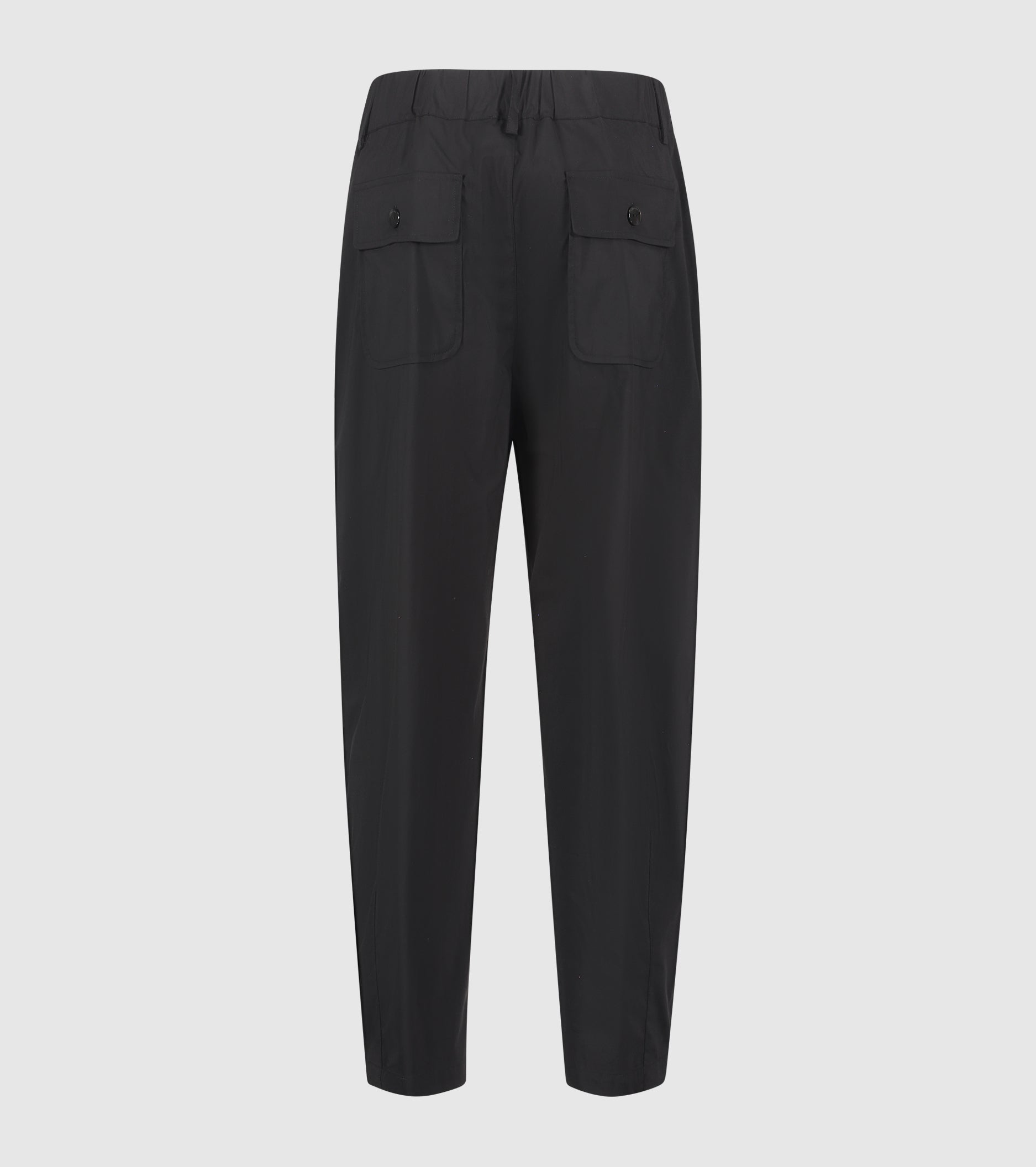 Pantaloni cropped a vita alta nero
