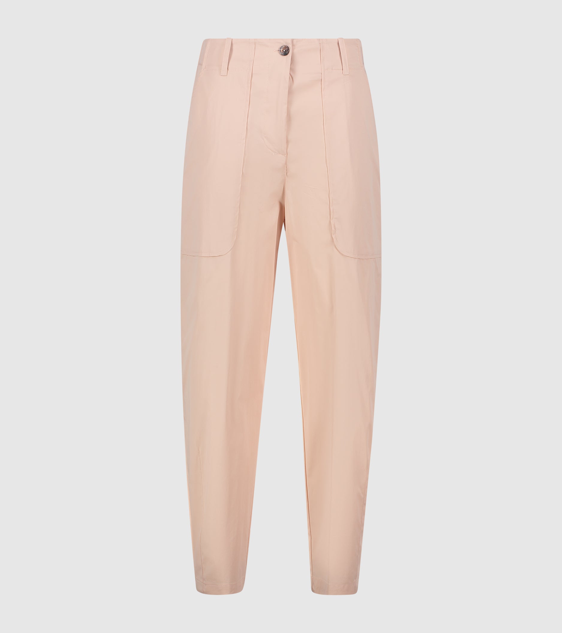 Pantaloni cropped a vita alta blush