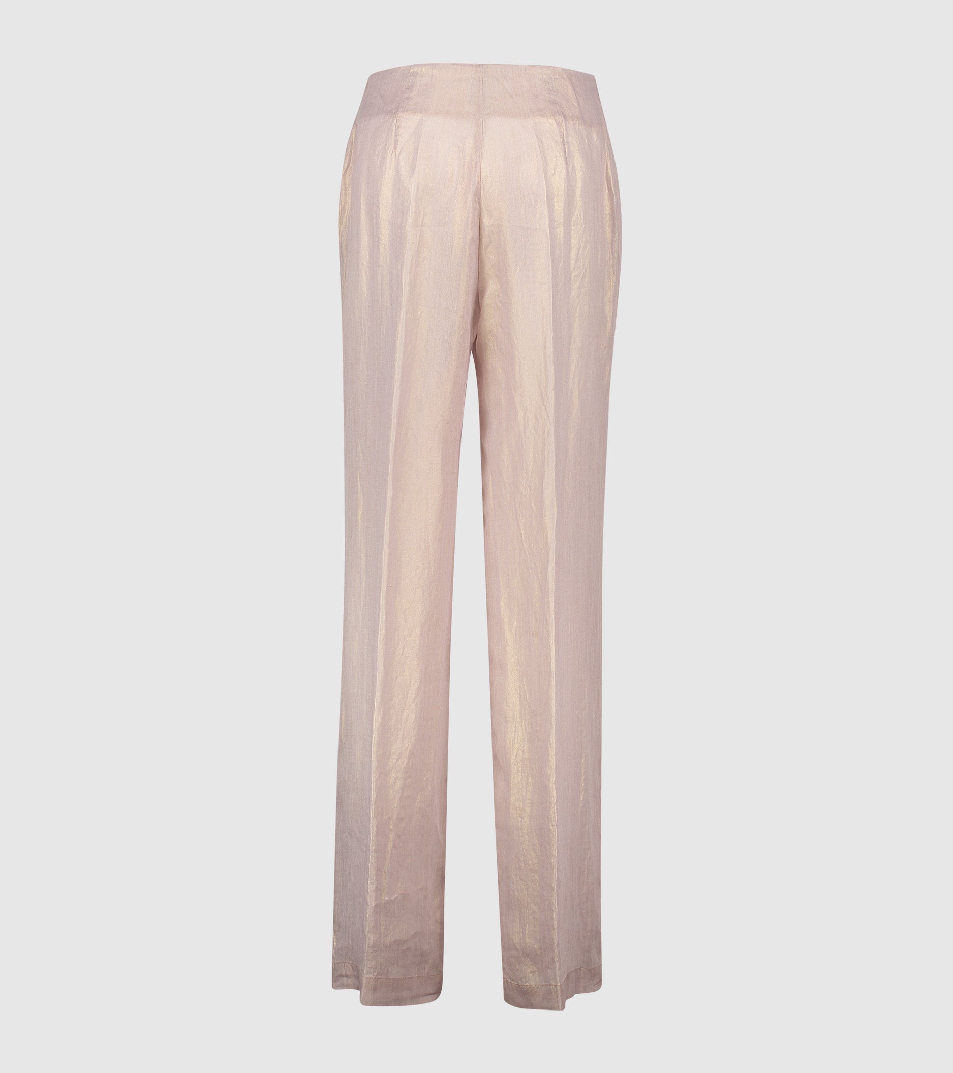 Satin trousers with shadow crease