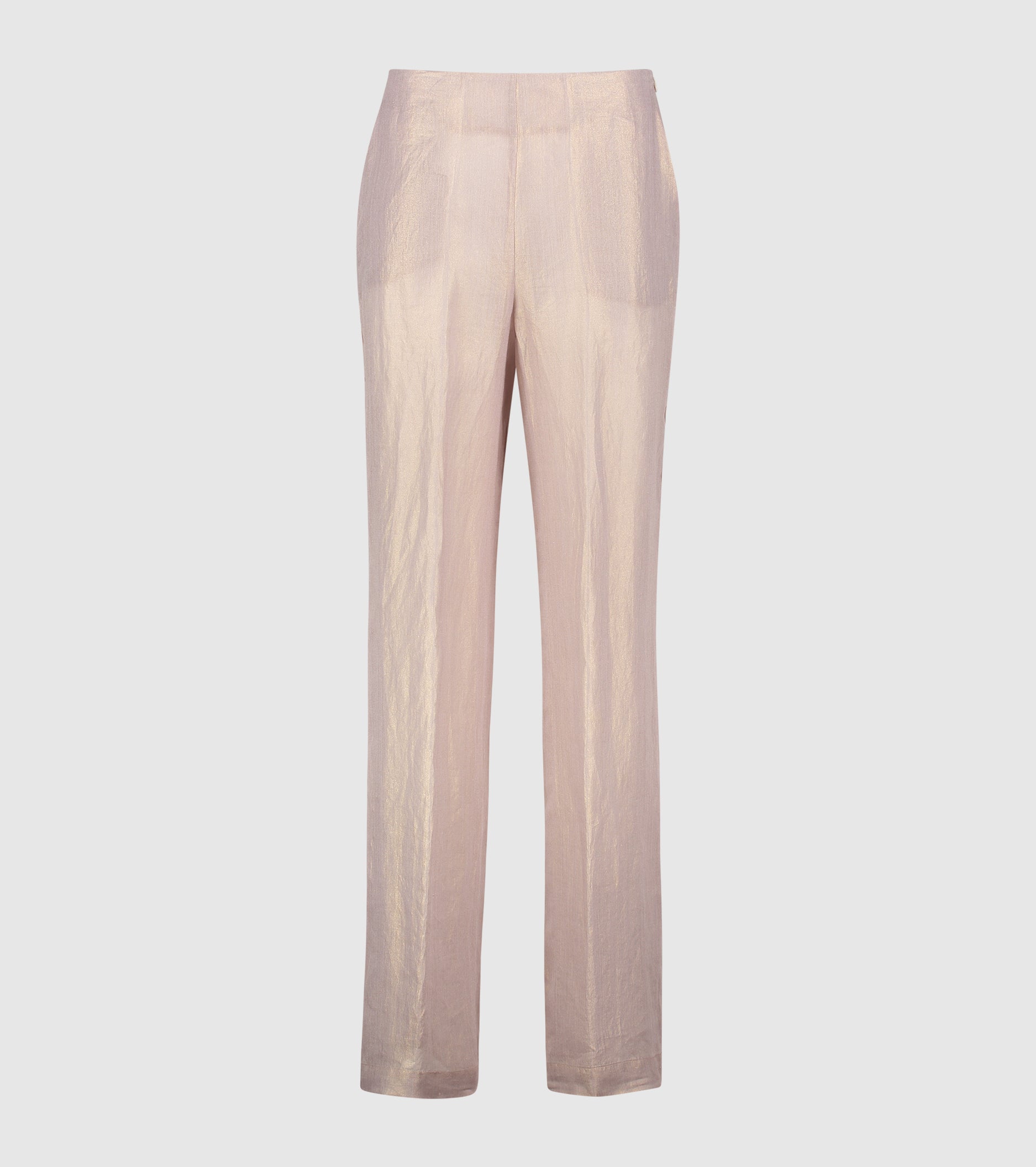 Satin trousers with shadow crease