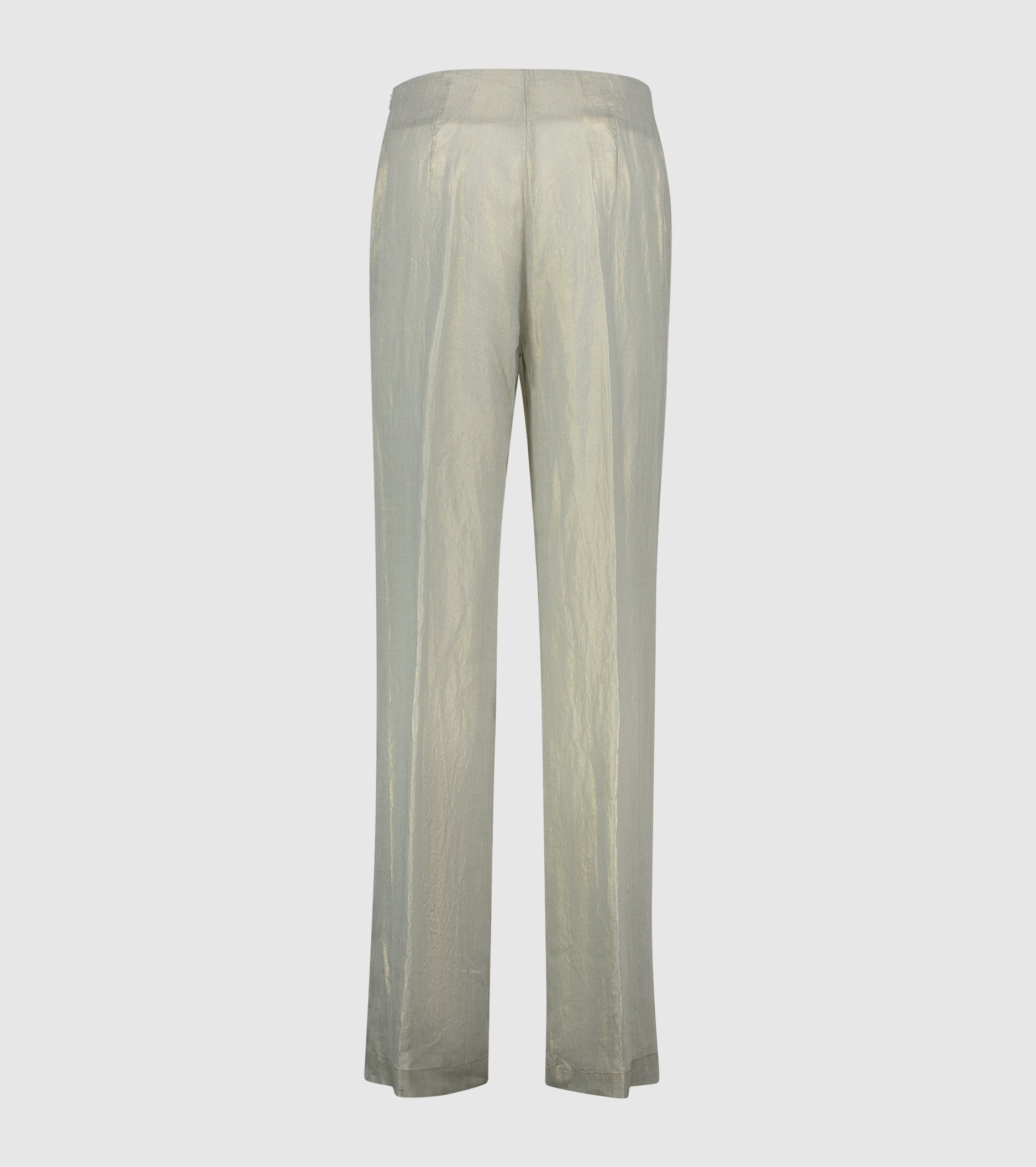 Pantaloni in raso con piega salvia