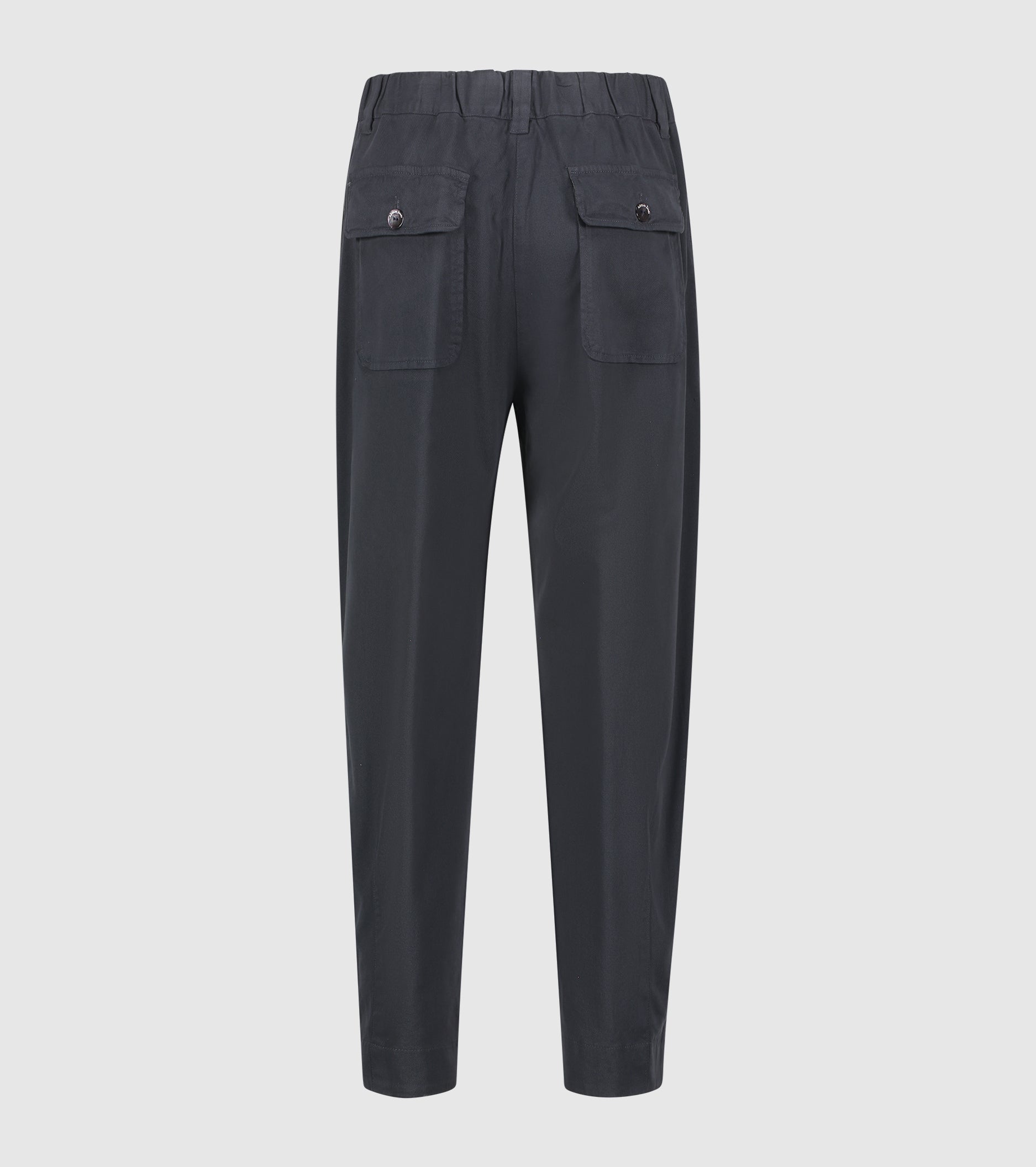 Pantaloni cropped in cotone stretch lavagna