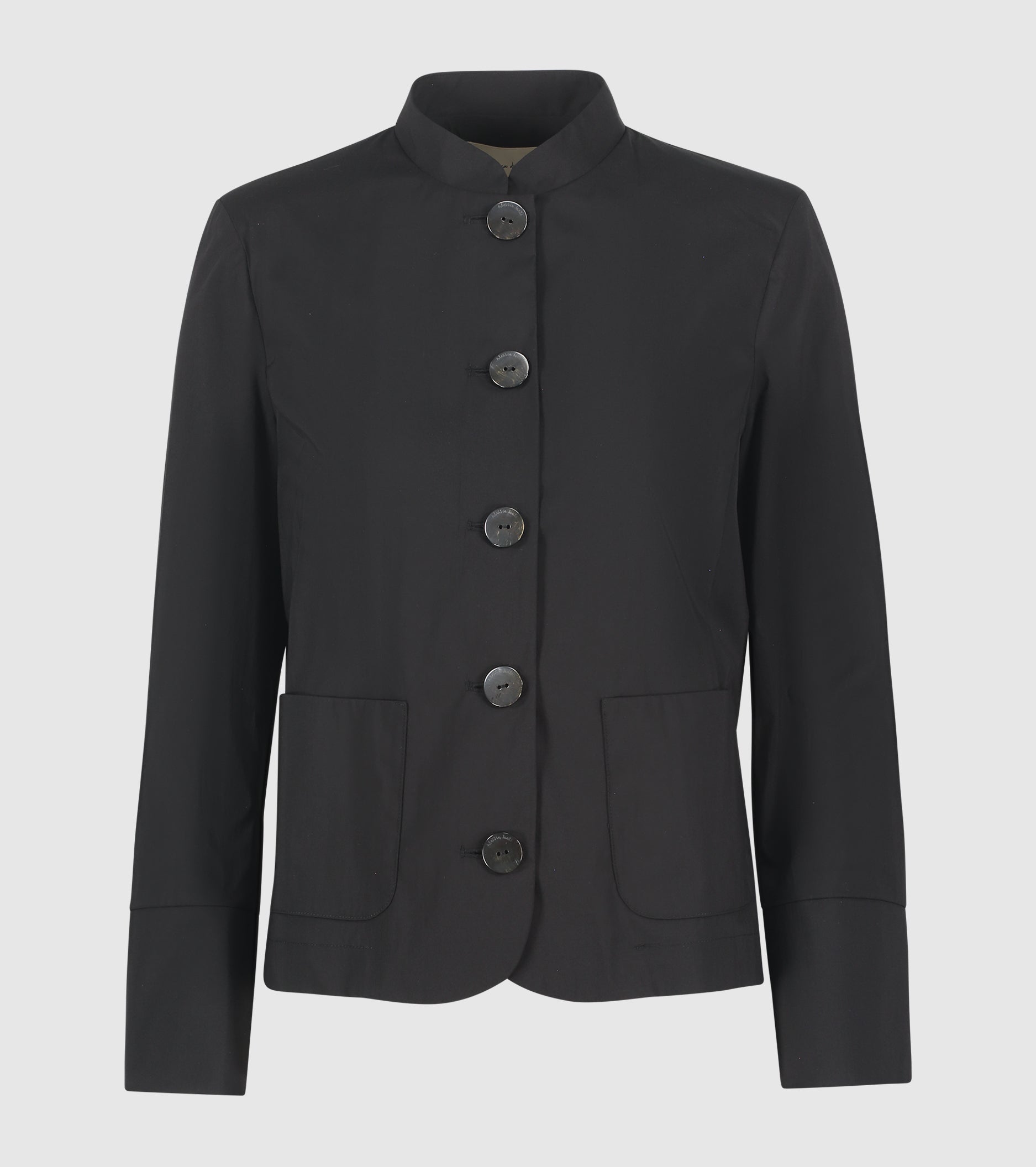 Giacca in cotone stretch con tasche nero