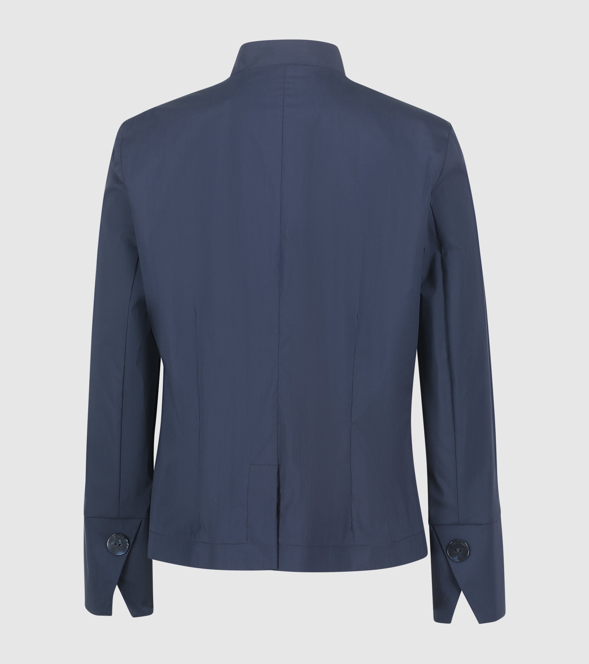 Giacca in cotone stretch con tasche blu