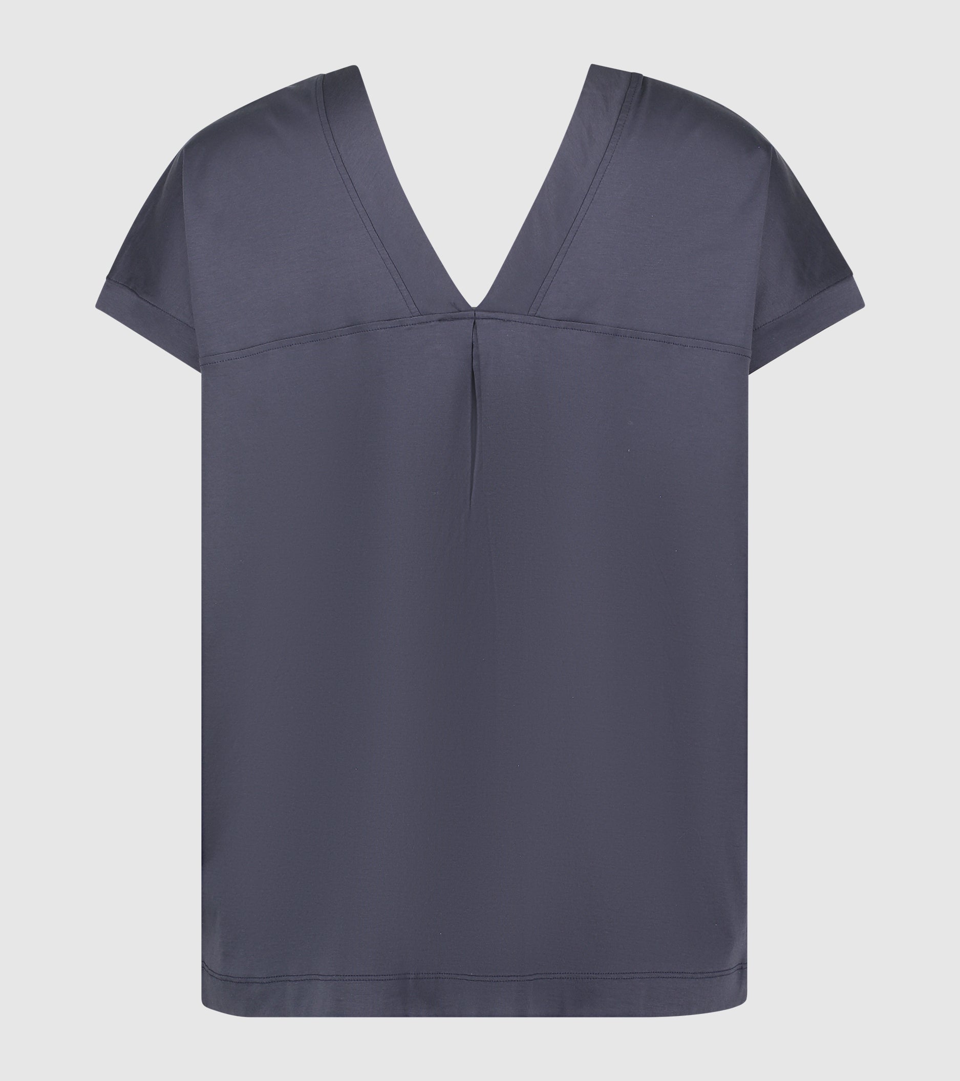 T-shirt in jersey con scollo a V blu